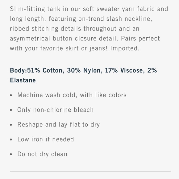 Abercrombie & Fitch Black Asymmetrical Buttoned Tank Top XS NWT - Picture 9 of 9